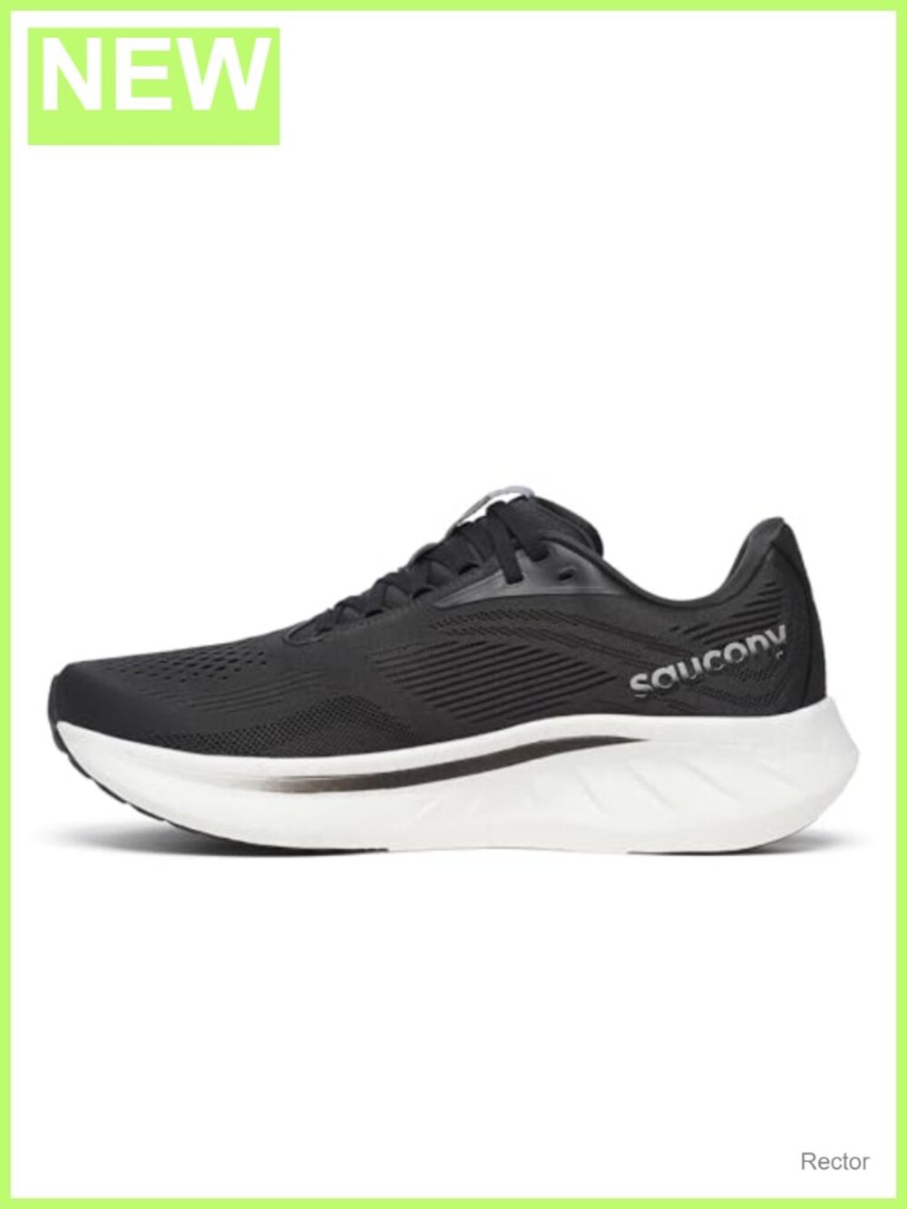 Neutral Cushioning Road Running Sneakers with PWRRUN+ Foam, Lace-Up, Black